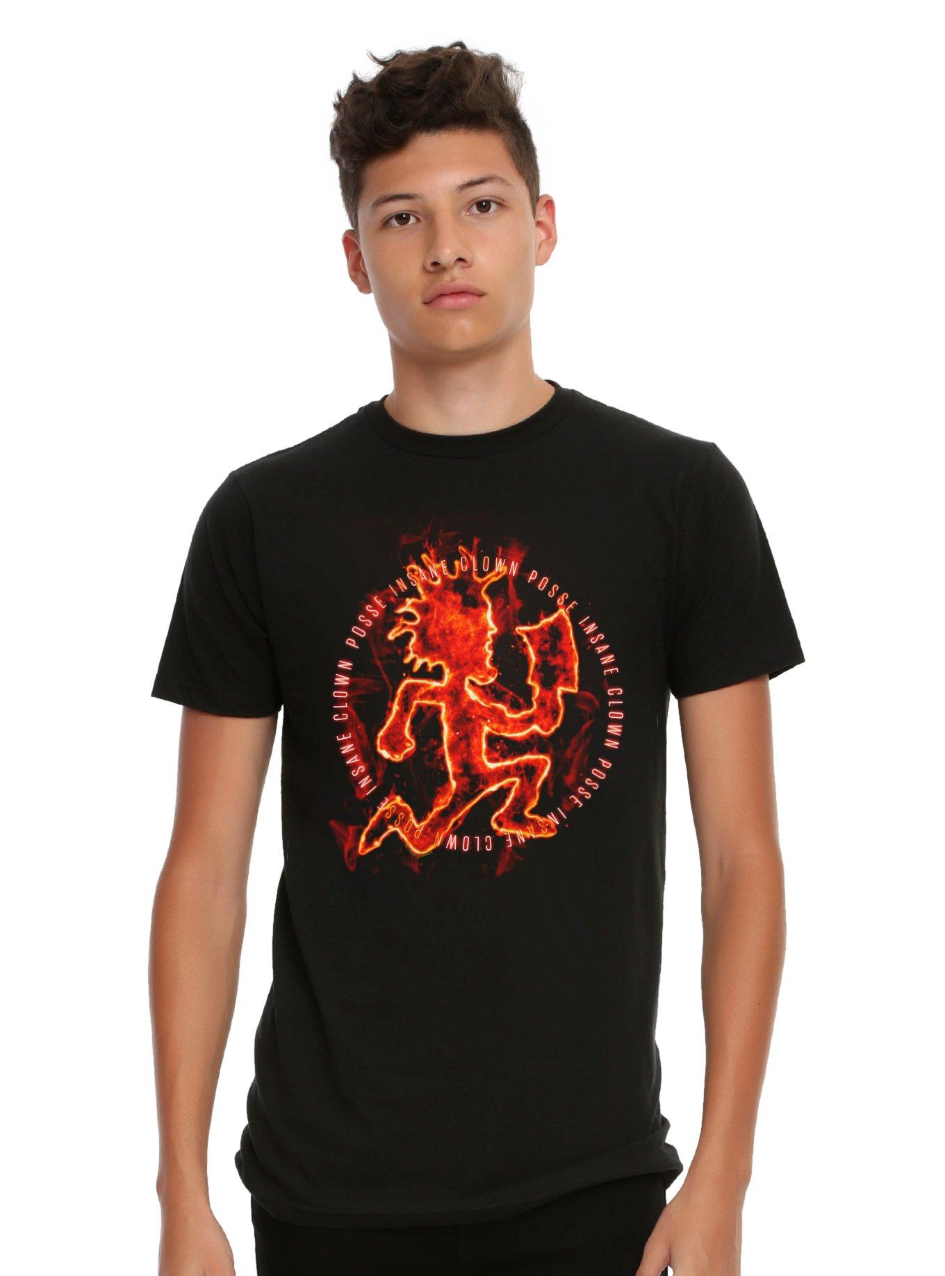 Insane Clown Posse Hatchetman Fire Logo T-Shirt, , alternate