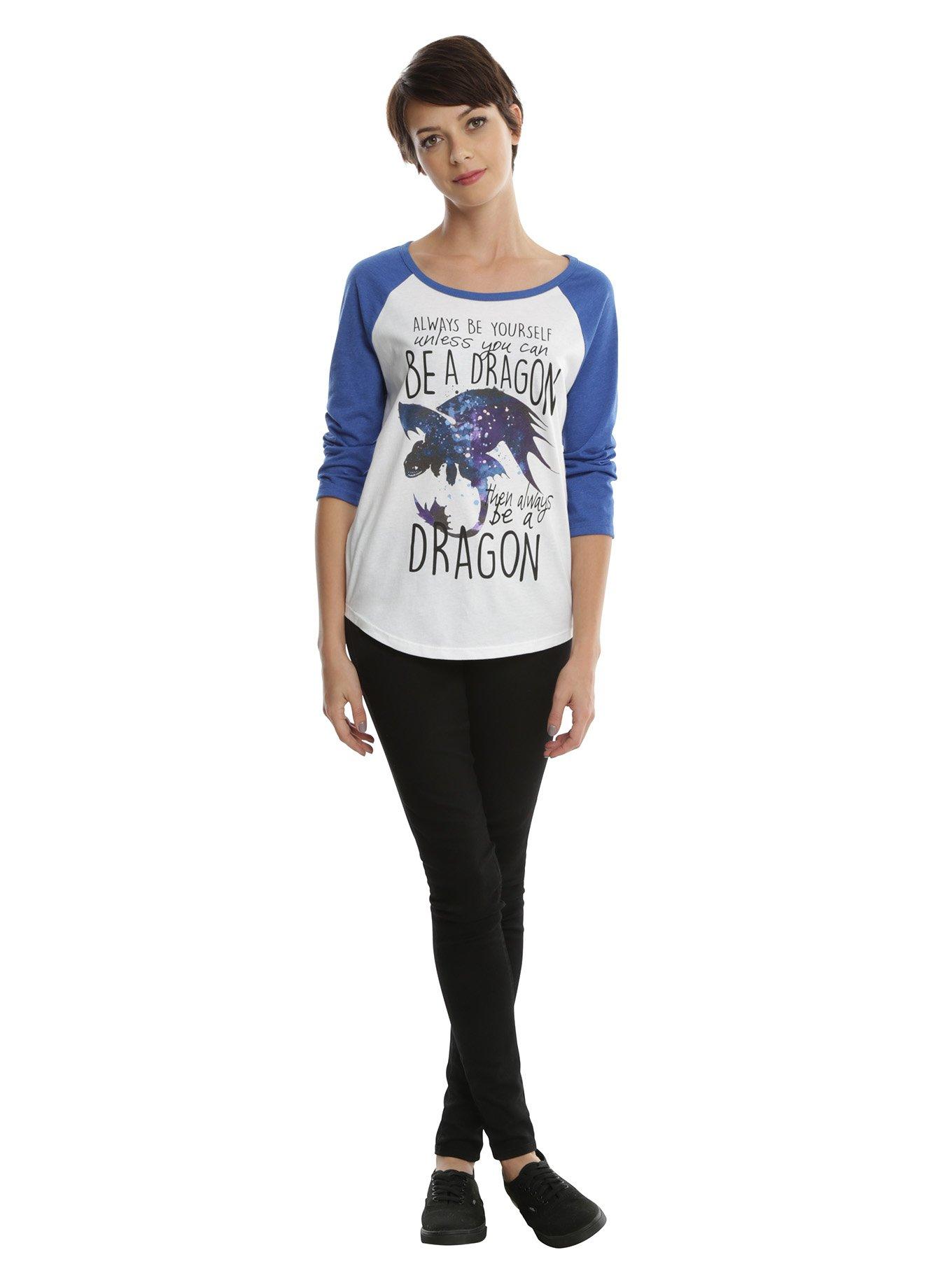 How To Train Your Dragon Be A Dragon Girls Raglan, , alternate