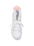 White Bunny Lace-Up Sneakers, , alternate