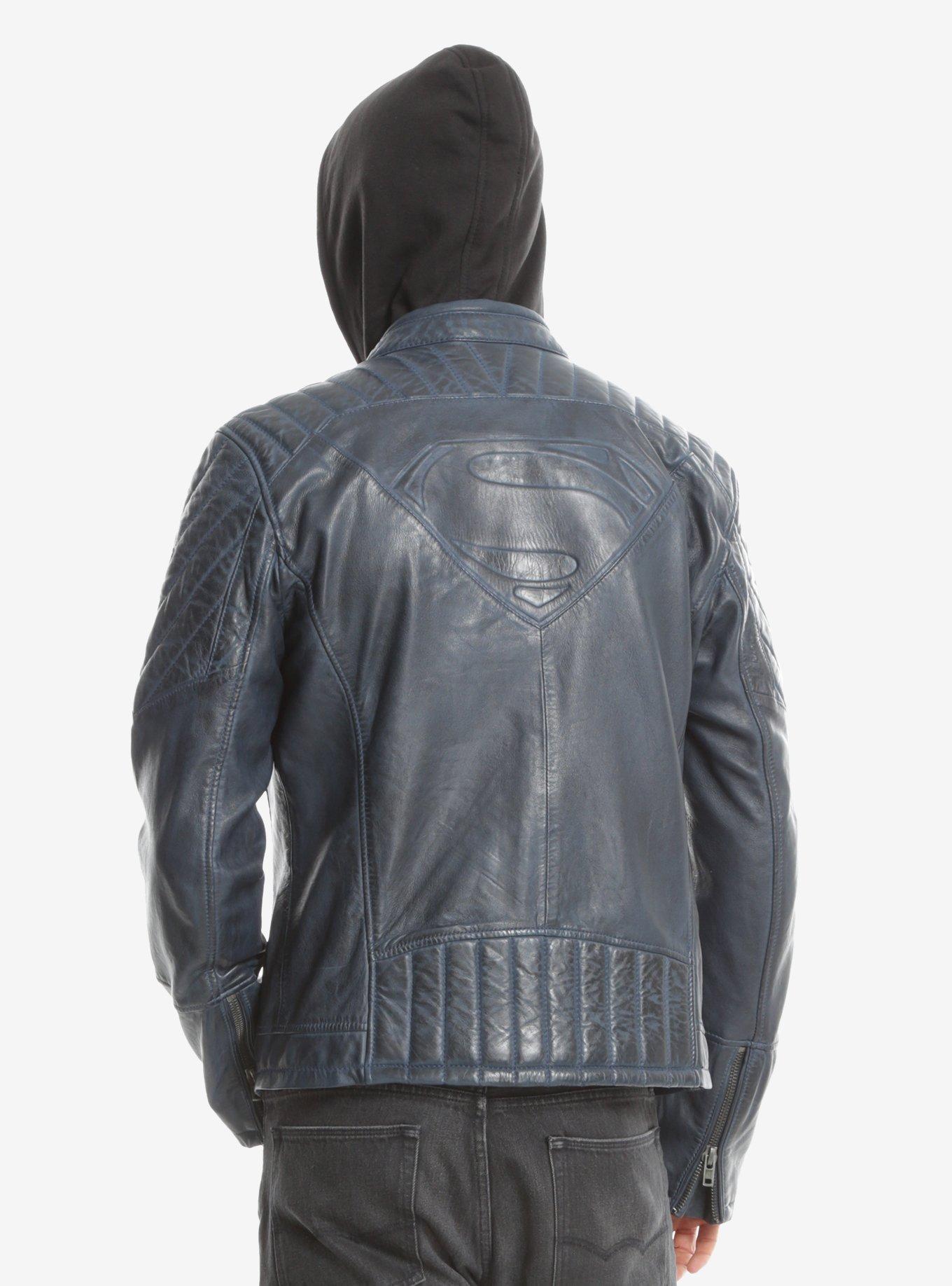 DC Comics Superman Blue Leather Jacket, , alternate
