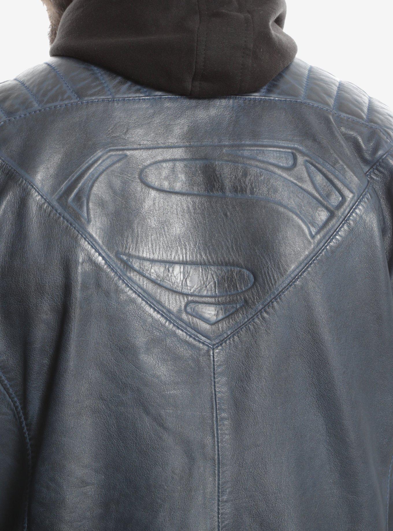 DC Comics Superman Blue Leather Jacket, , alternate