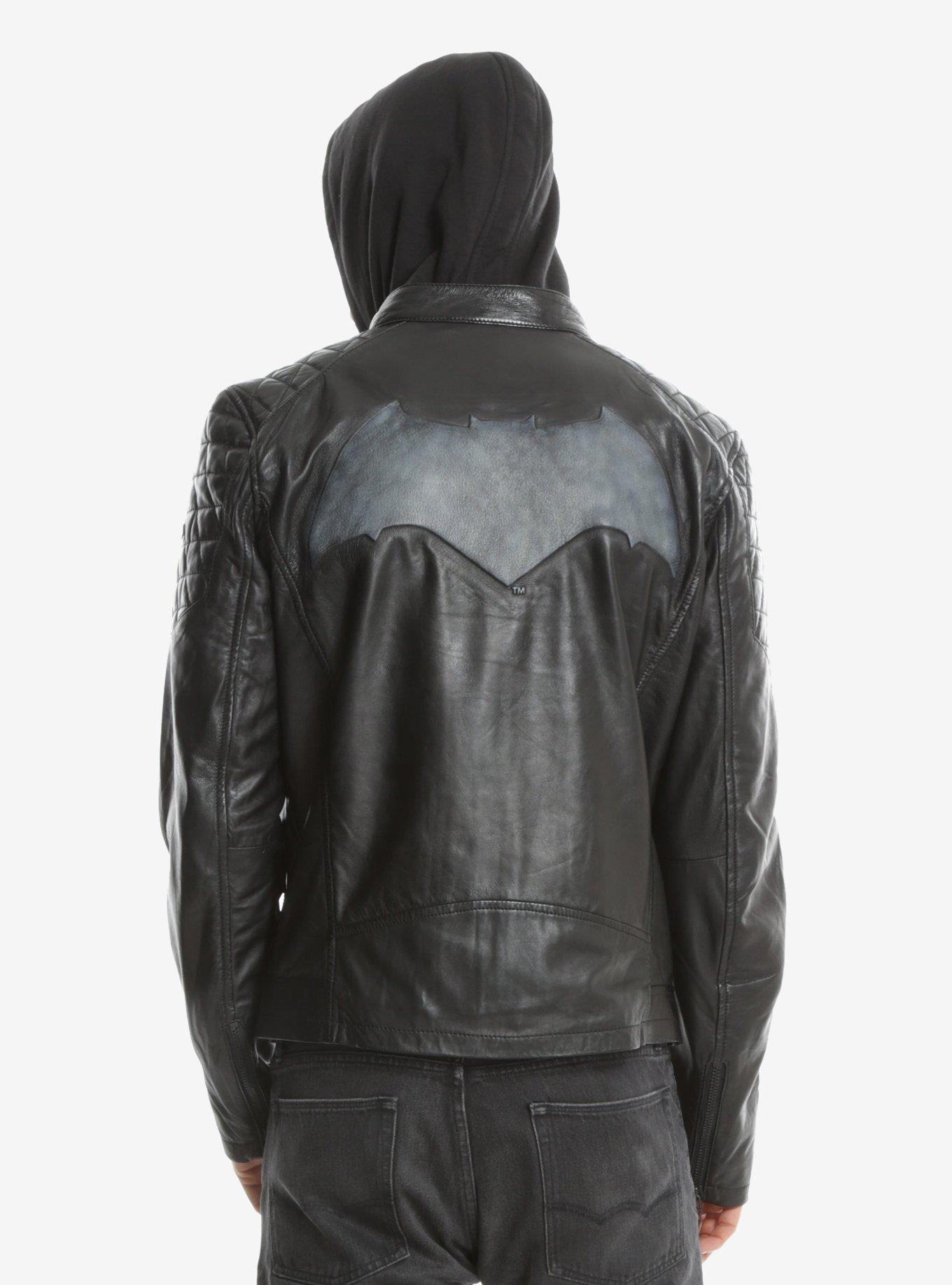 DC Comics Batman Black Leather Jacket - BoxLunch Exclusive, , alternate