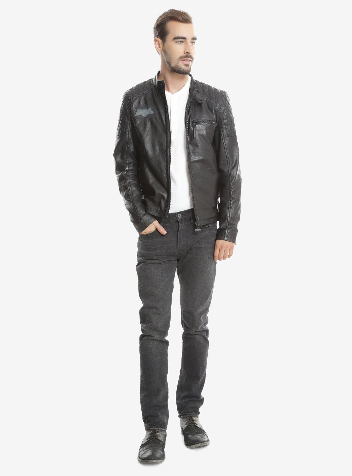 DC Comics Batman Black Leather Jacket - BoxLunch Exclusive, , alternate