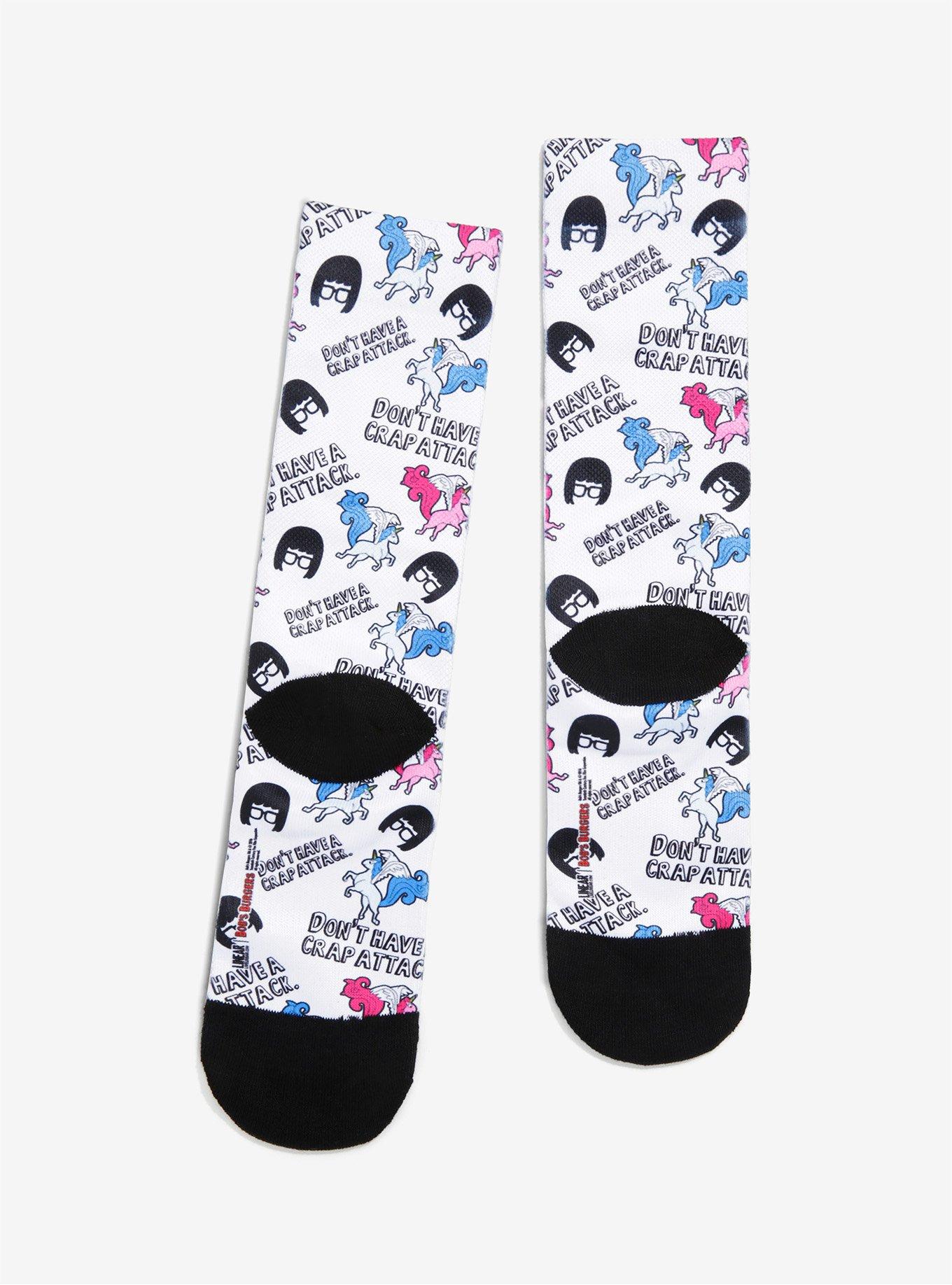 Linear Bob's Burgers Don't Have A Crap Attack Socks, , alternate