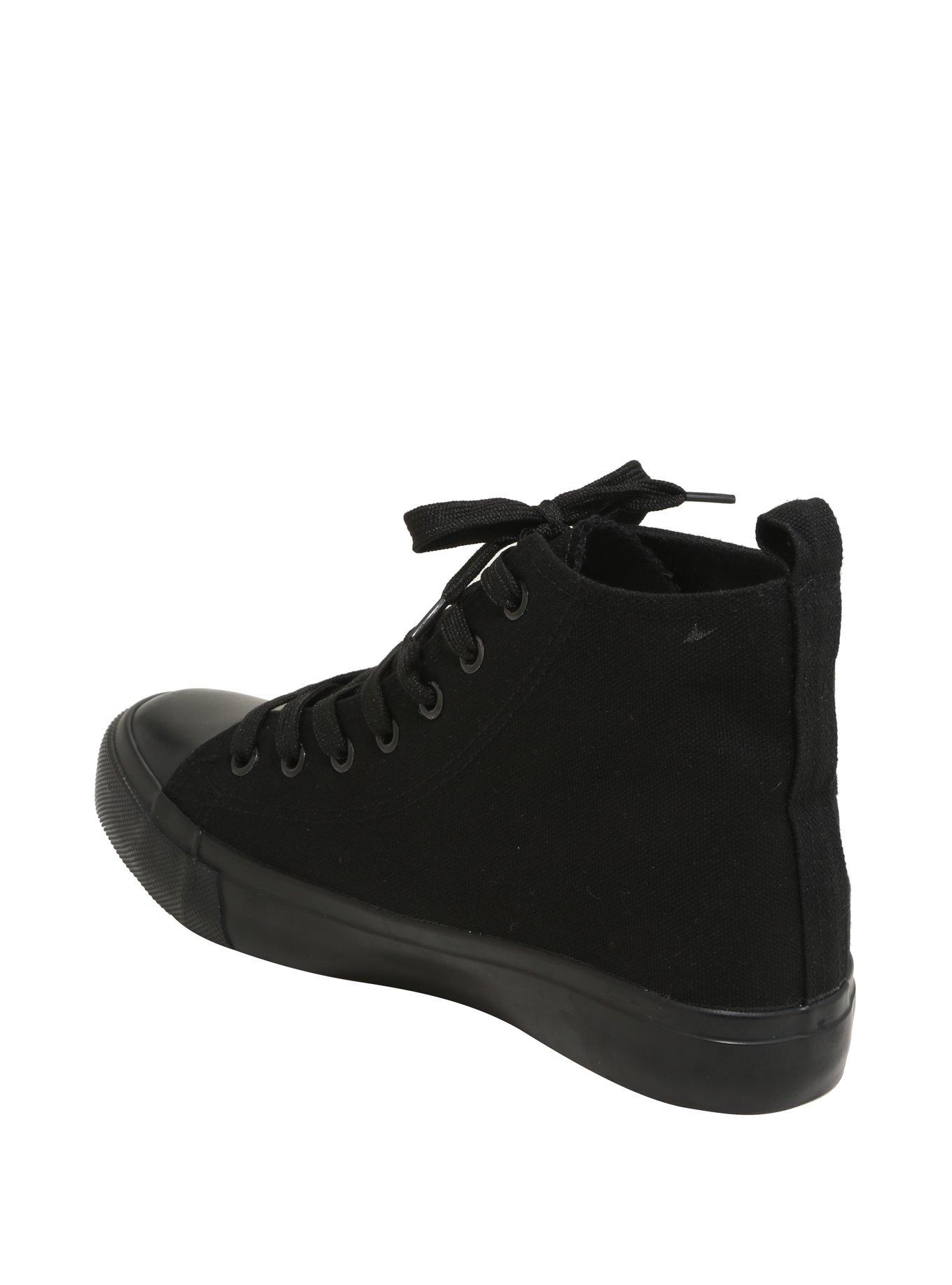 Stay Weird Hi-Top Sneakers, BLACK, alternate