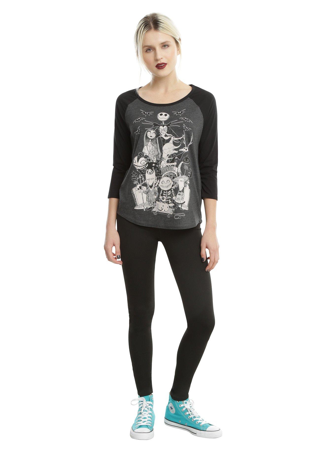 The Nightmare Before Christmas Group Girls Raglan, , alternate