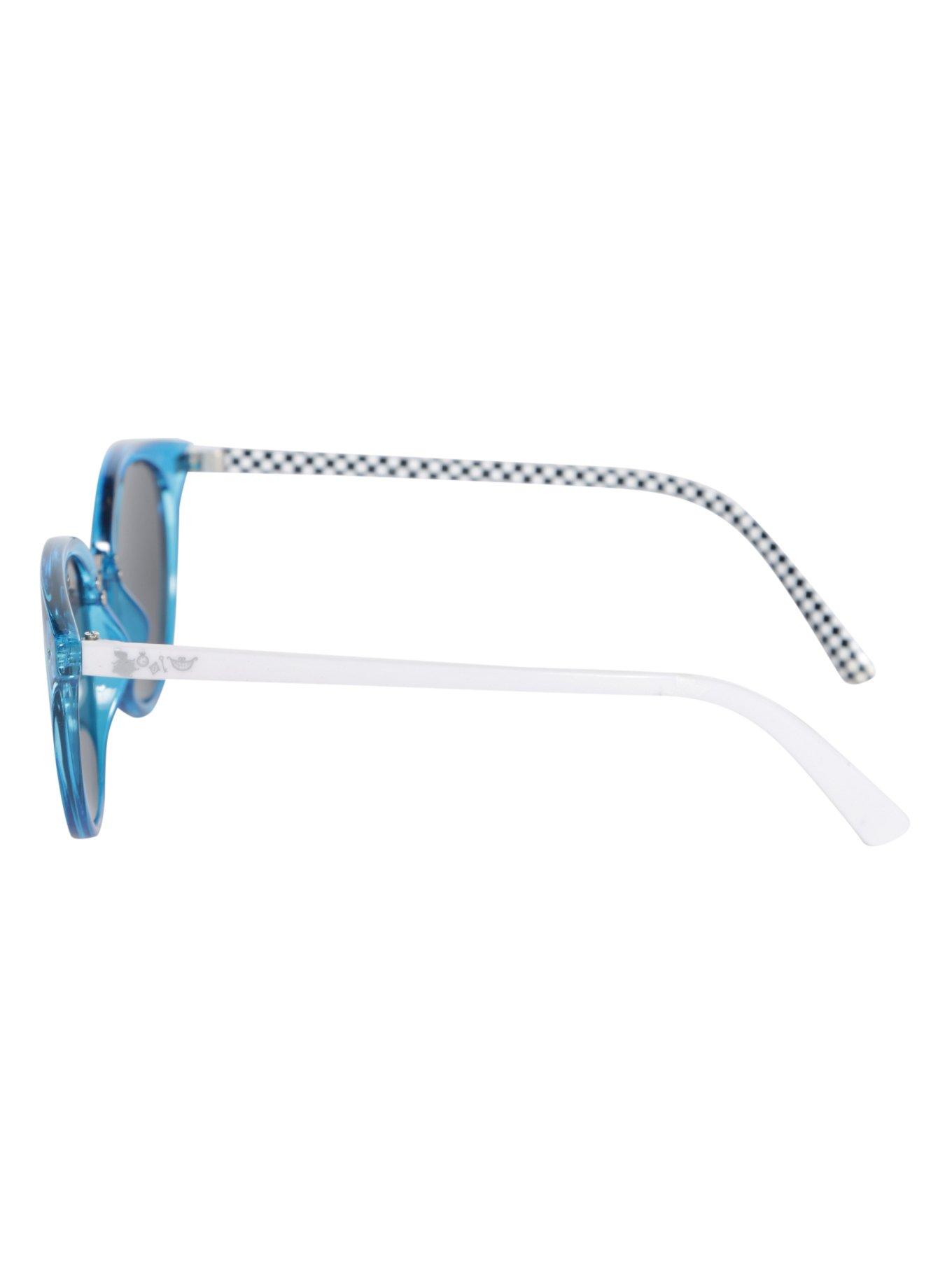 Disney Alice In Wonderland Transparent Blue Round Sunglasses, , alternate
