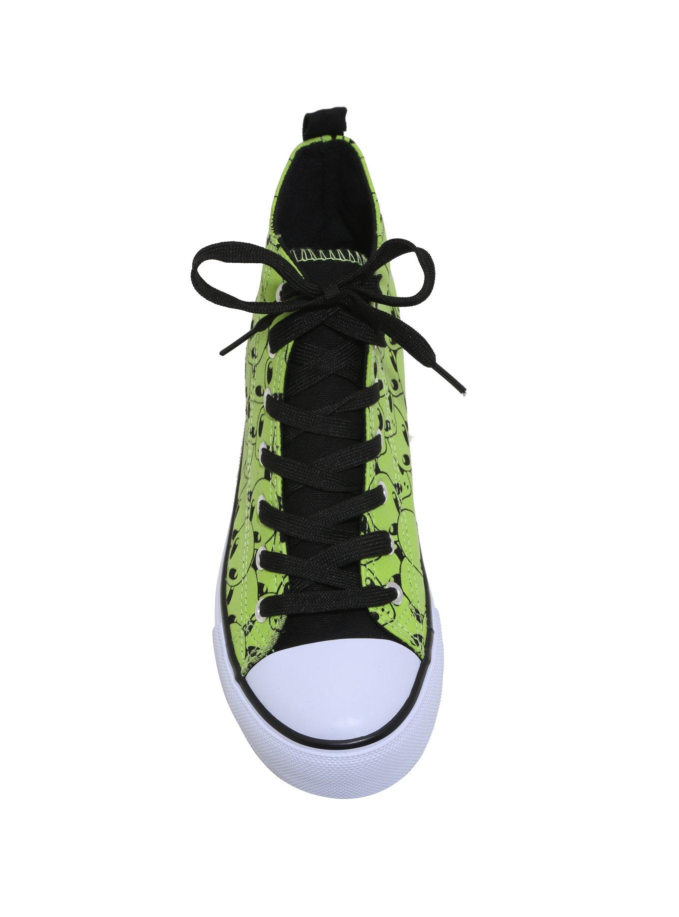 Green Alien Hi-Top Sneakers, , alternate