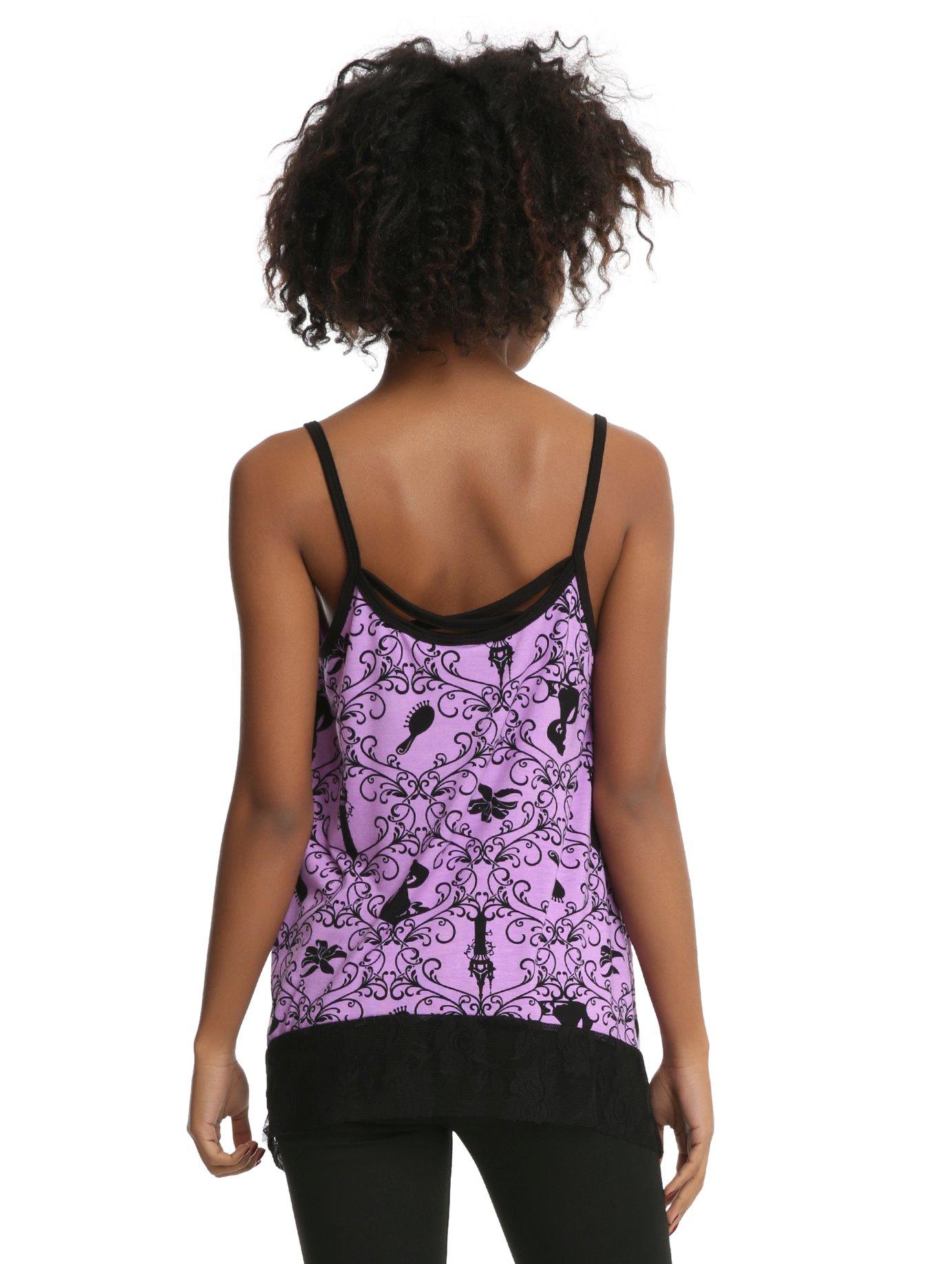 Disney Tangled Lace Bottom Girls Tank Top, , alternate