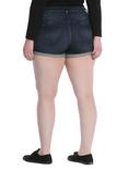Blackheart Indigo V-Stitch High-Waisted Shorts Plus Size, , alternate