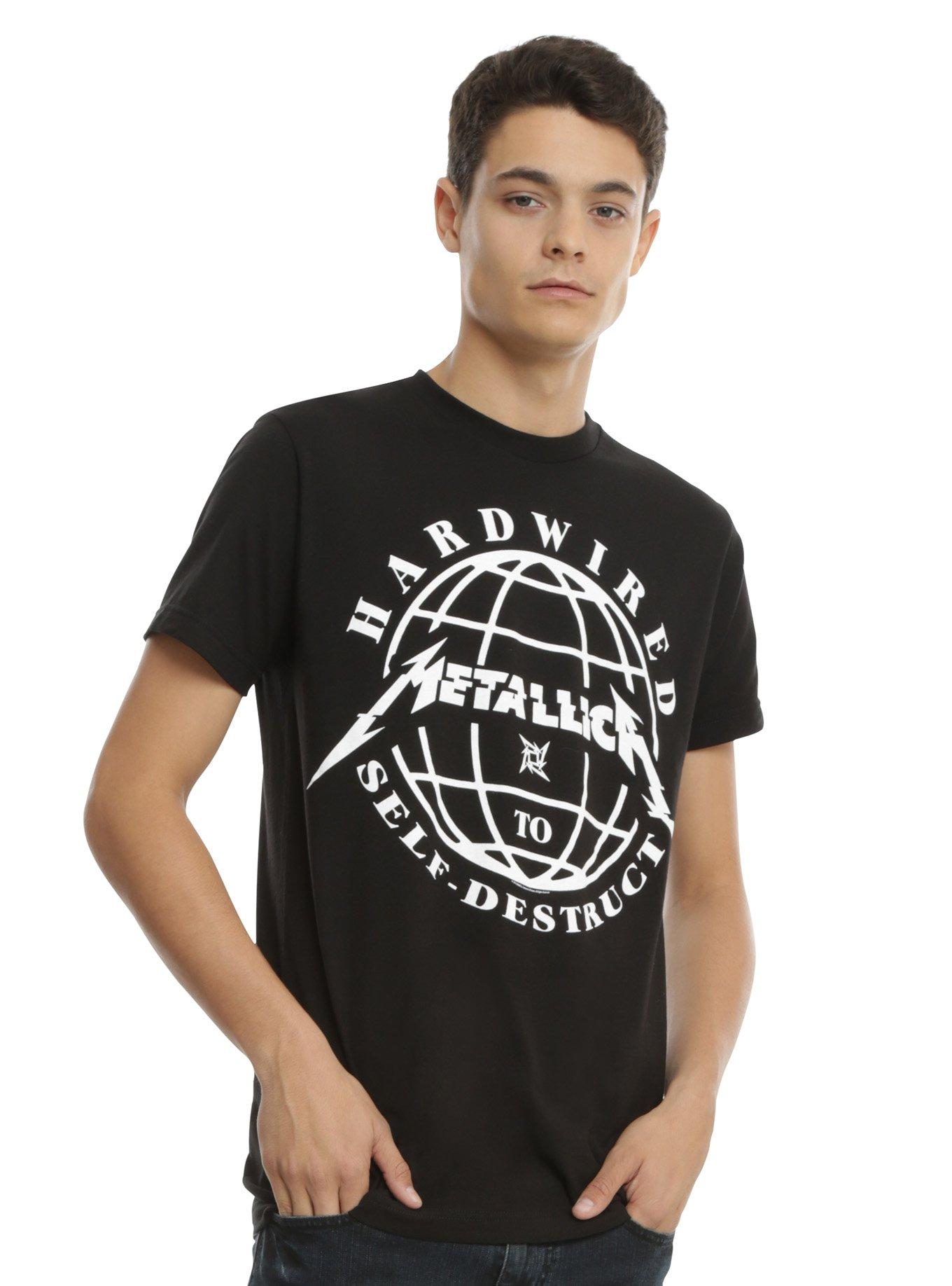 Metallica Hardwired To Self-Destruct Globe T-Shirt, , alternate