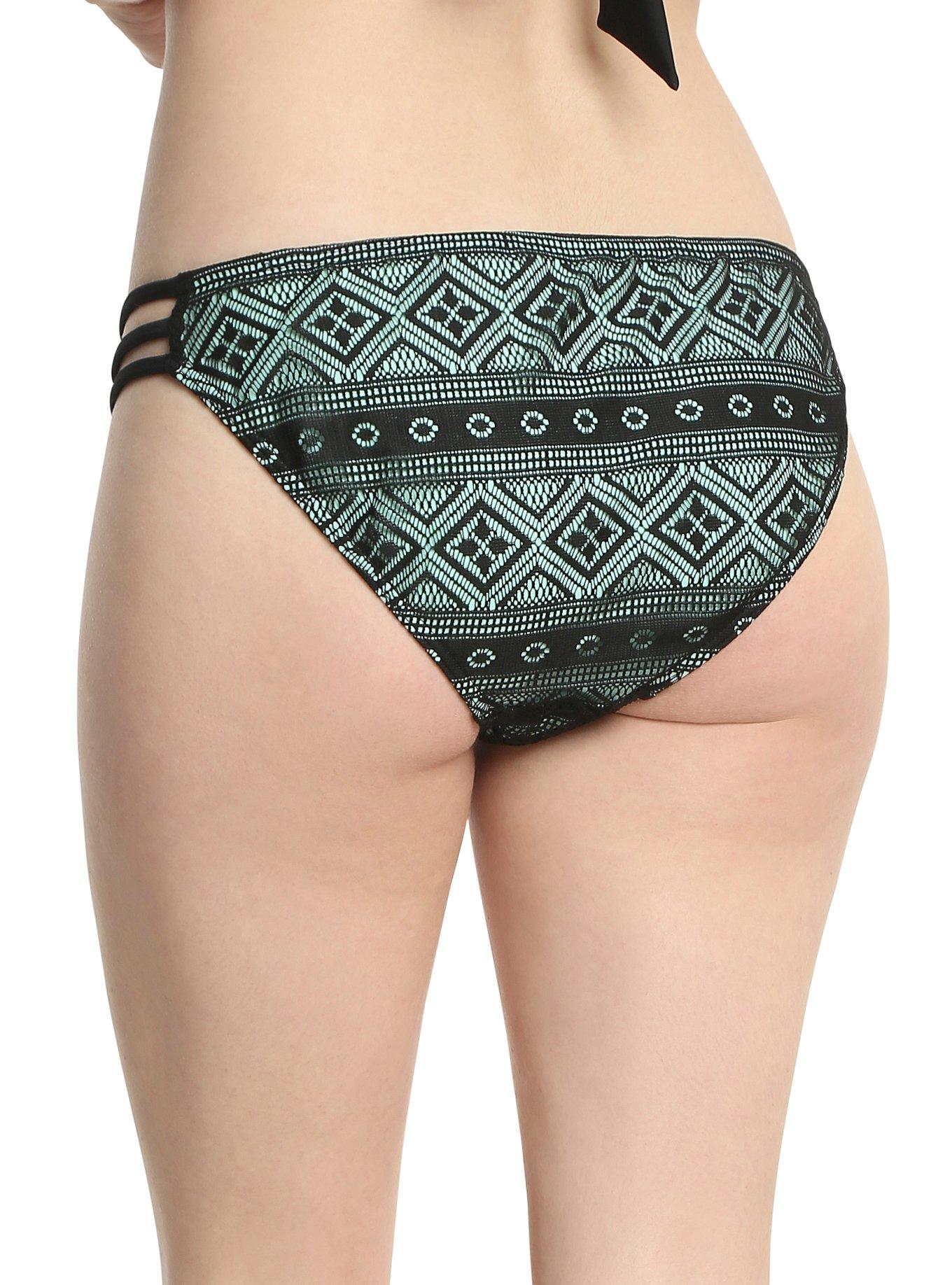 Crochet Teal Swim Bottoms, , alternate