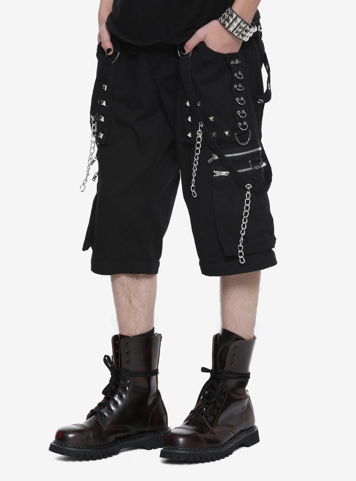 Tripp Black Step Chain Zip-Off Pants, Hot Topic