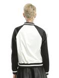 Black & White Satin Girls Souvenir Jacket, , alternate