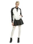 Black & White Satin Girls Souvenir Jacket, , alternate