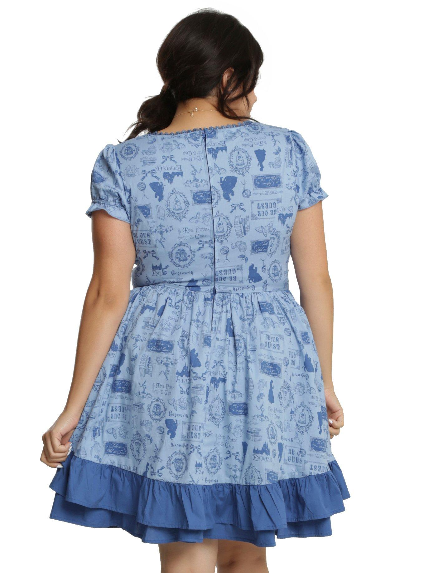 Disney Beauty And The Beast Ruffle Dress Plus Size, , alternate