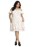 Disney Beauty And The Beast Icons Cold Shoulder Dress Plus Size, , alternate