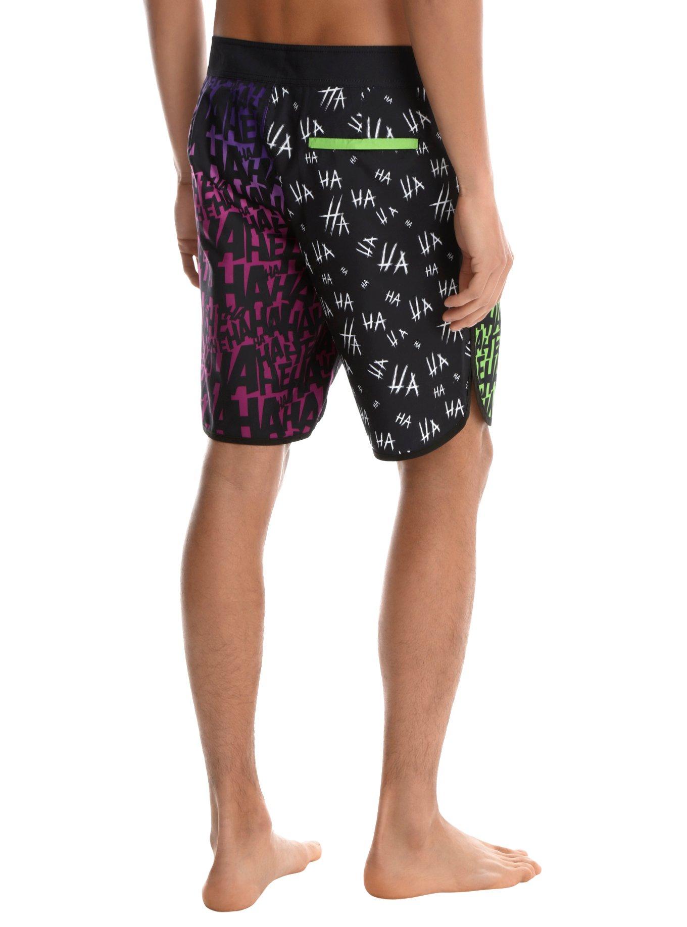 DC Comics The Joker Hahaha Swim Trunks, , alternate