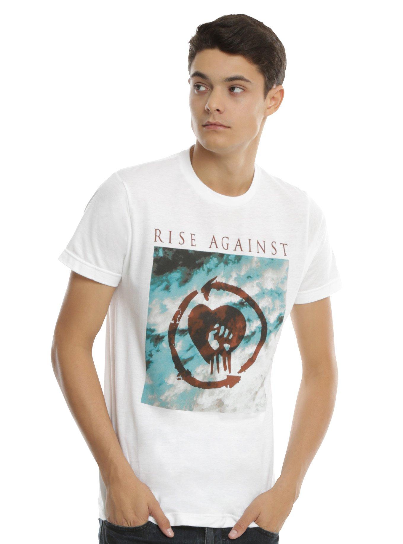 Rise Against Logo Clouds T-Shirt, , alternate