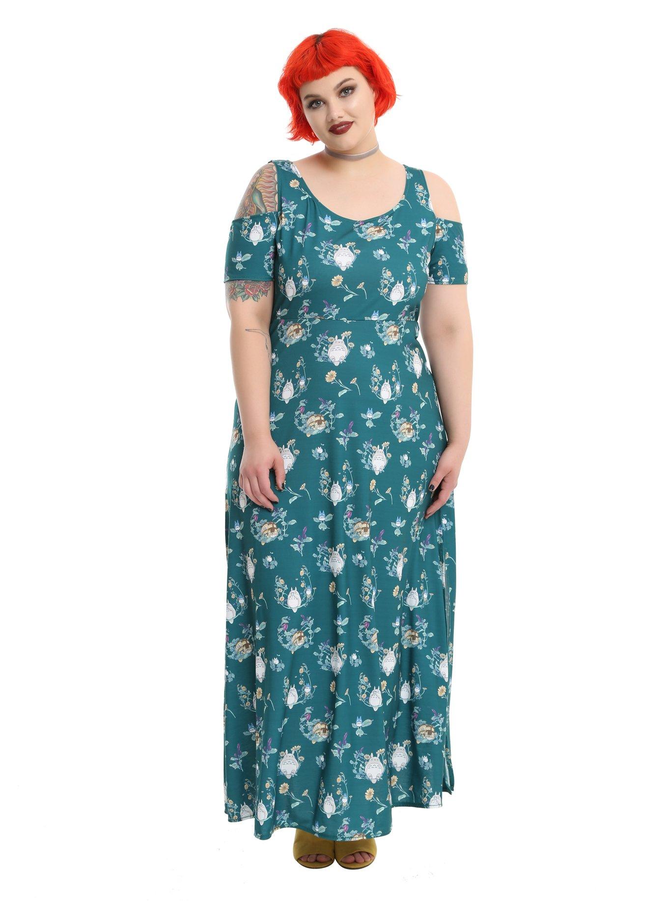 Her Universe Studio Ghibli My Neighbor Totoro Flower Garden Maxi Dress Plus Size, , alternate