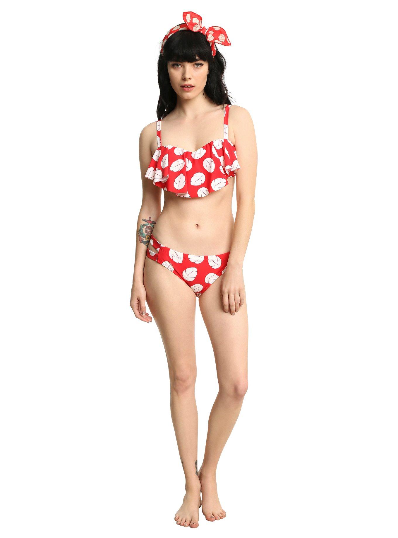 Disney Lilo & Stitch Hibiscus Print Swim Top, , alternate