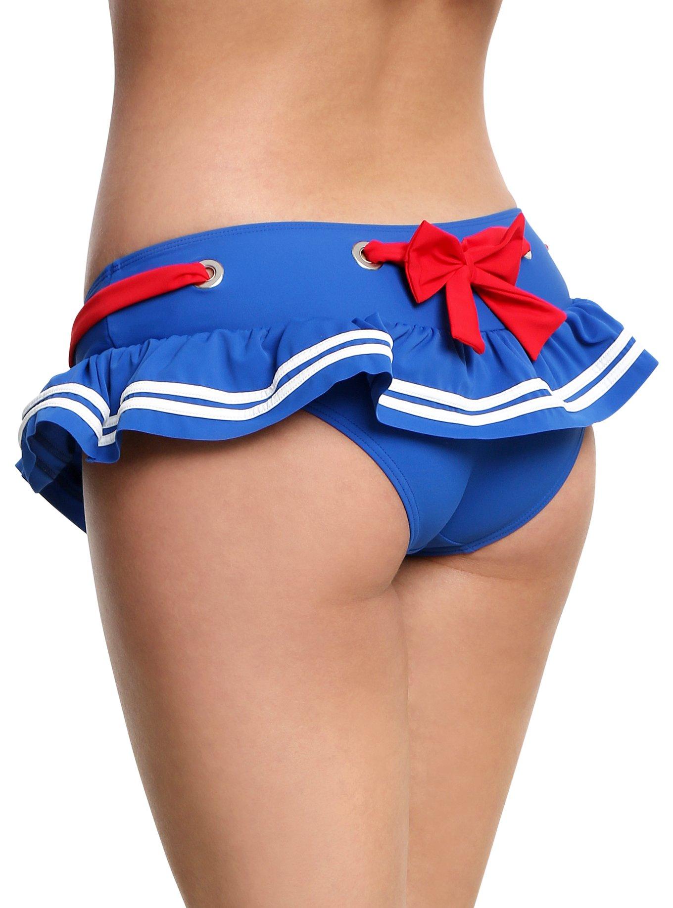 Blue Sailor Swim Bottom, , alternate