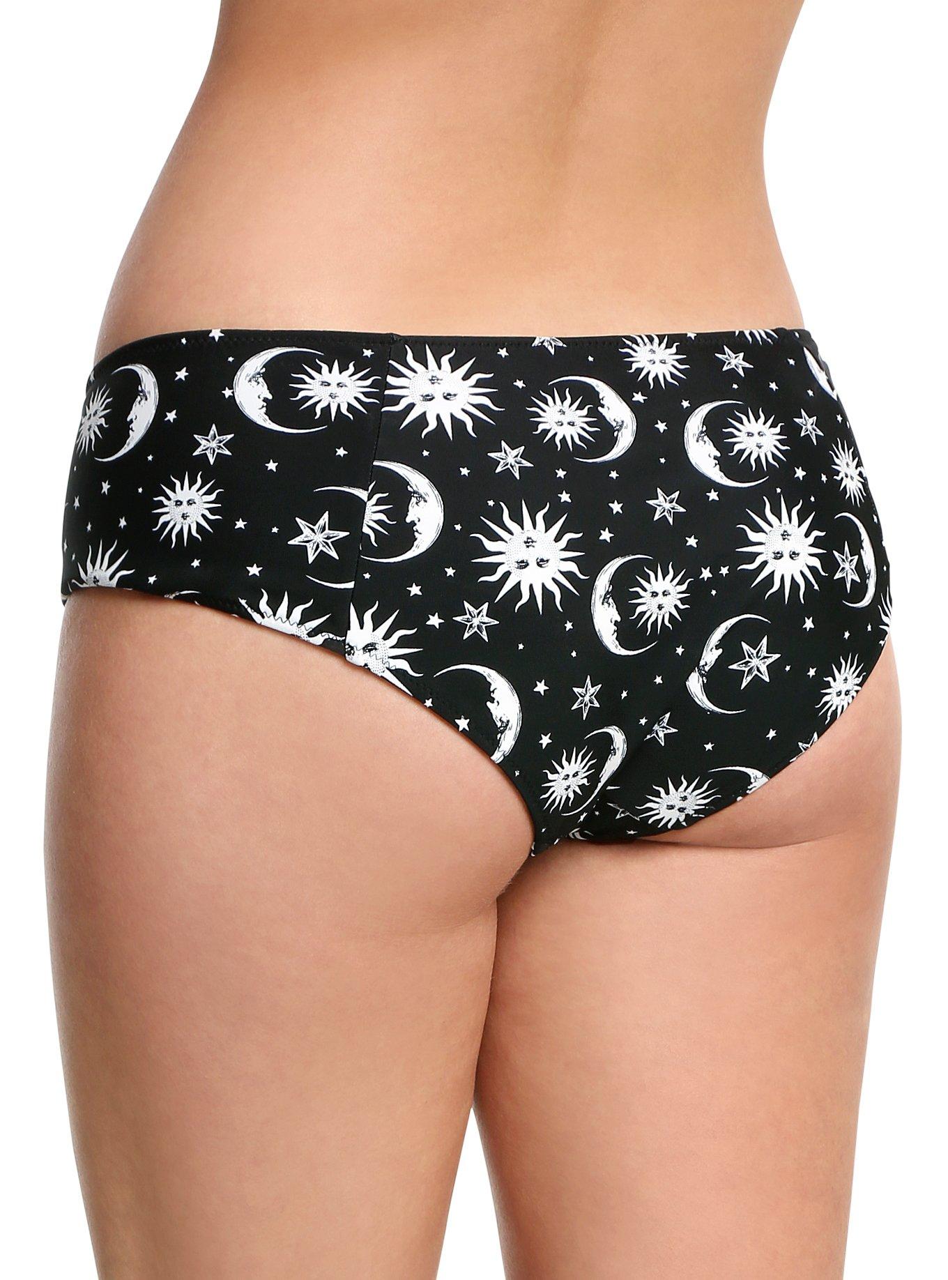 Sun & Moon Reversible Striped Swim Bottoms, MULTI, alternate