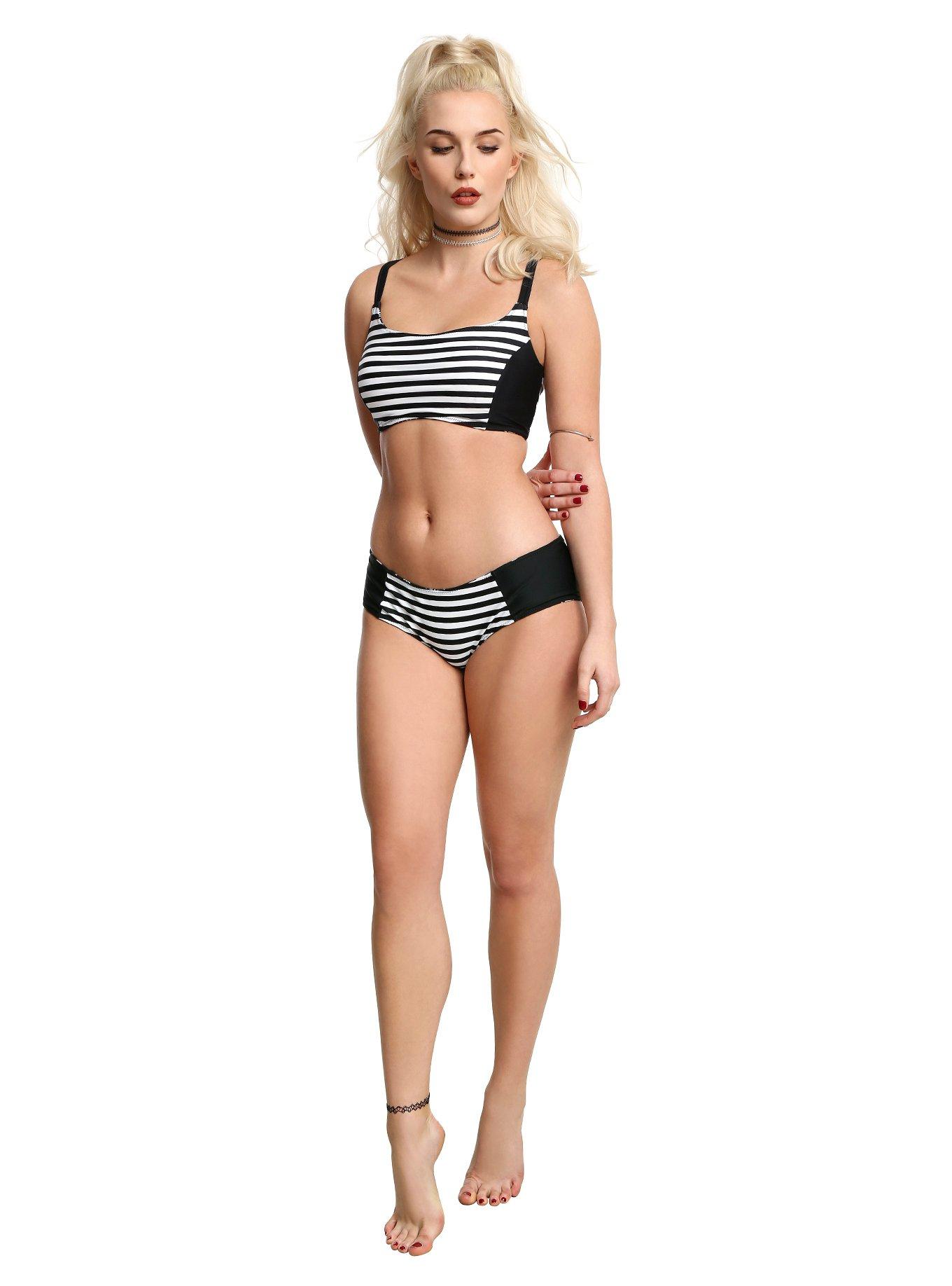 Sun & Moon Reversible Striped Swim Top, MULTI, alternate