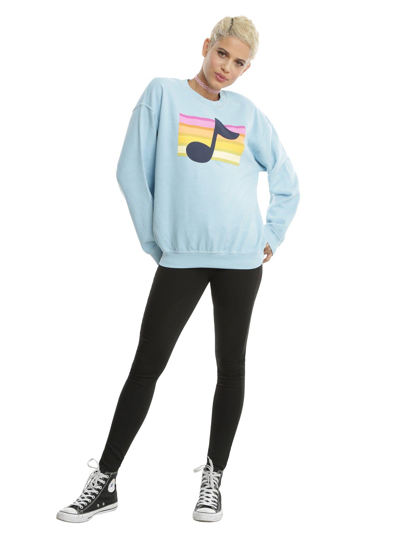 Disney Gravity Falls Mabel Rainbow Music Note Girls Sweatshirt, , alternate