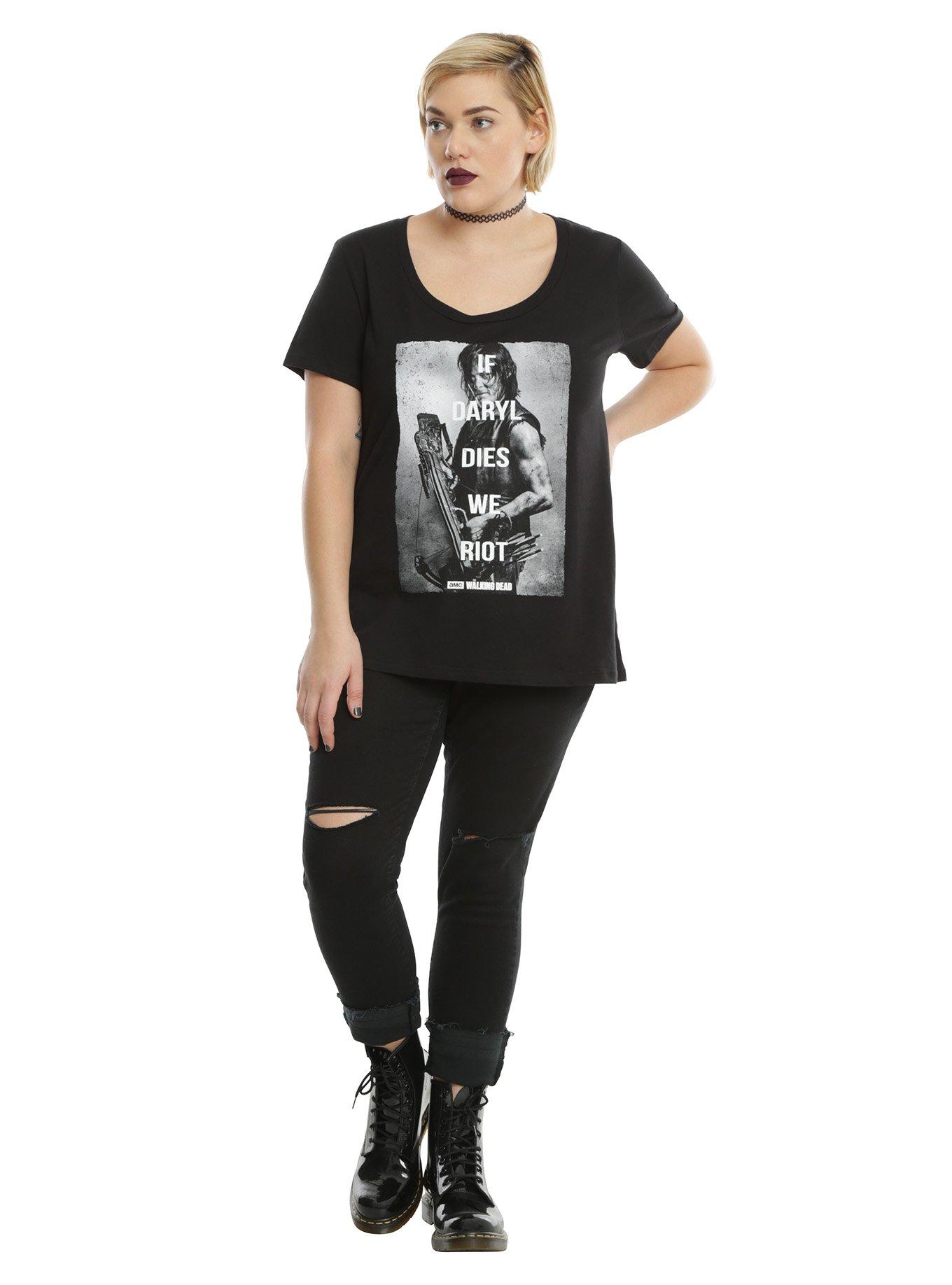 The Walking Dead If Daryl Dies Girls T-Shirt Plus Size, , alternate