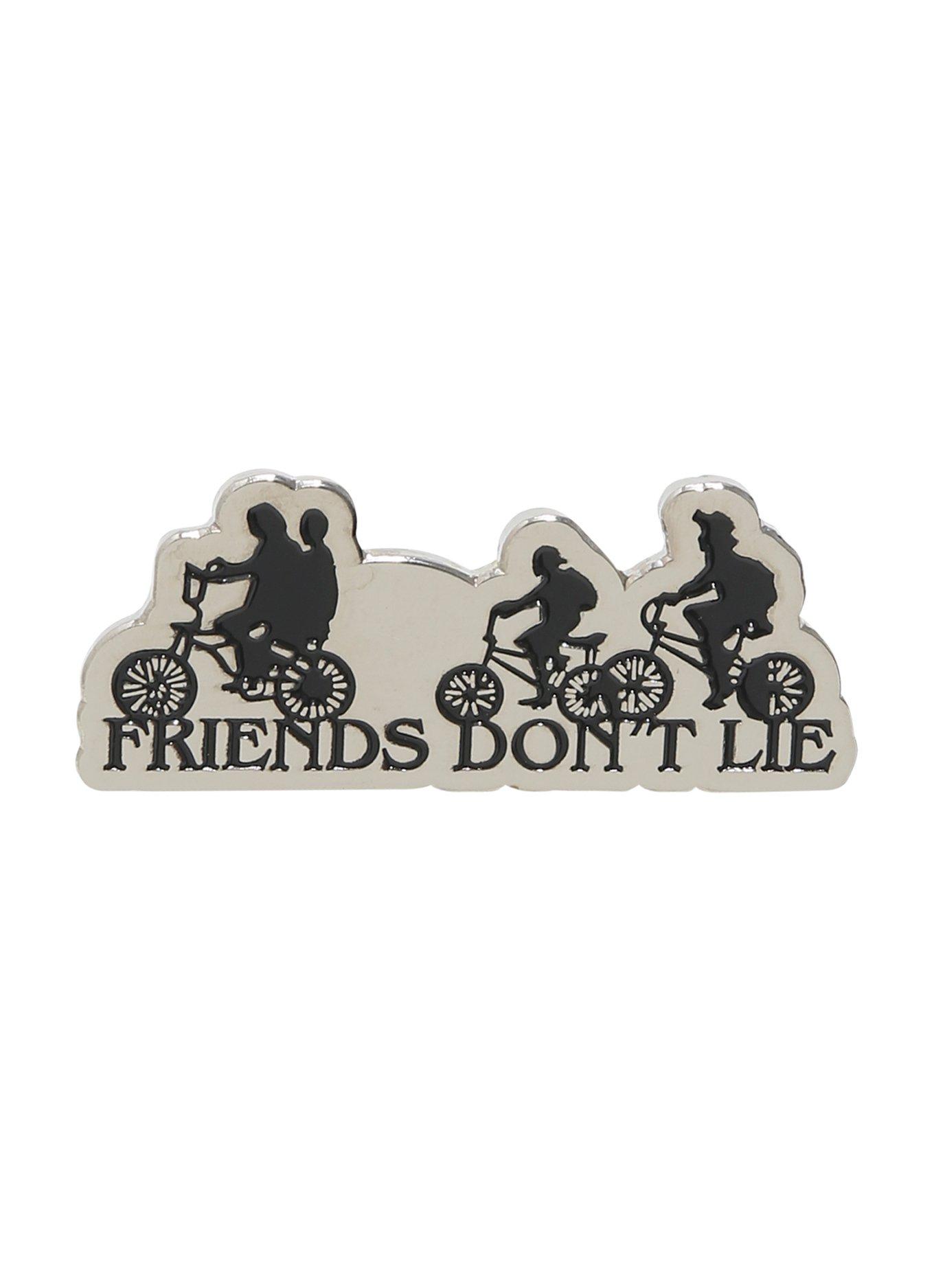 Stranger Things Friends Don't Lie Enamel Pin, , alternate