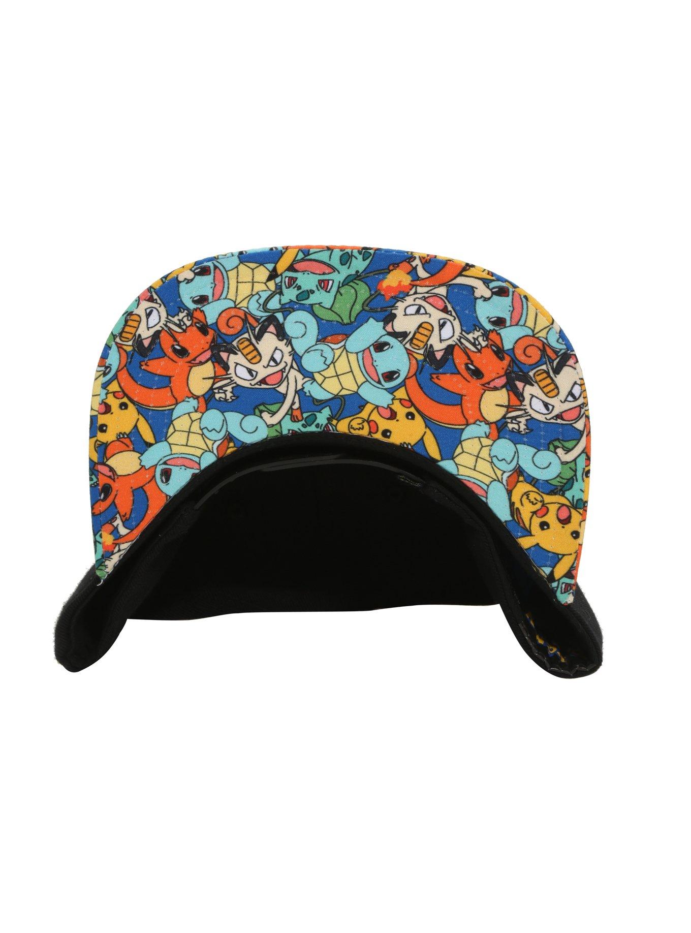 Pokemon Poke Ball Starters Snapback Hat, , alternate