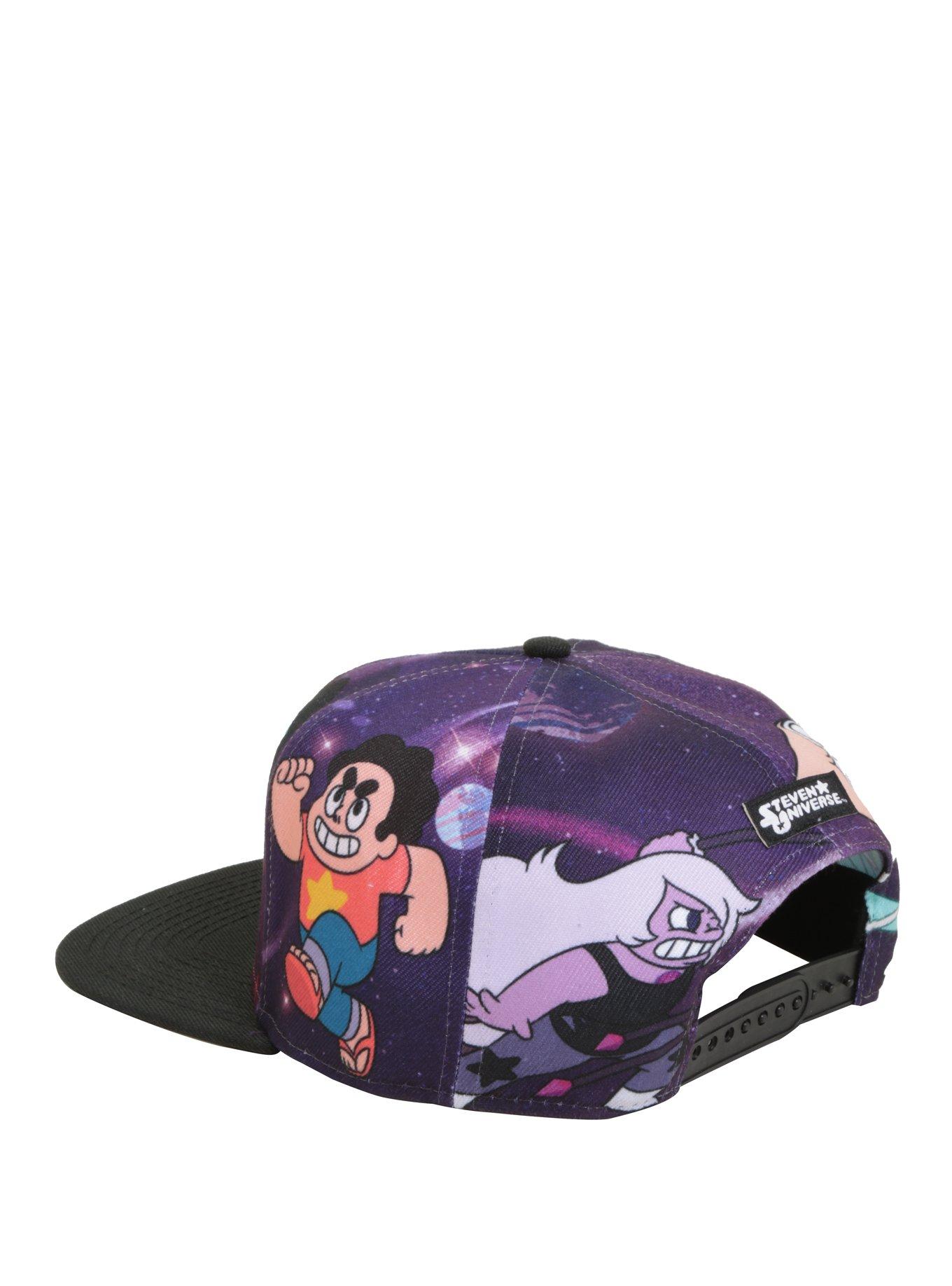 Steven Universe White Star Sublimated Crown Snapback Hat, , alternate