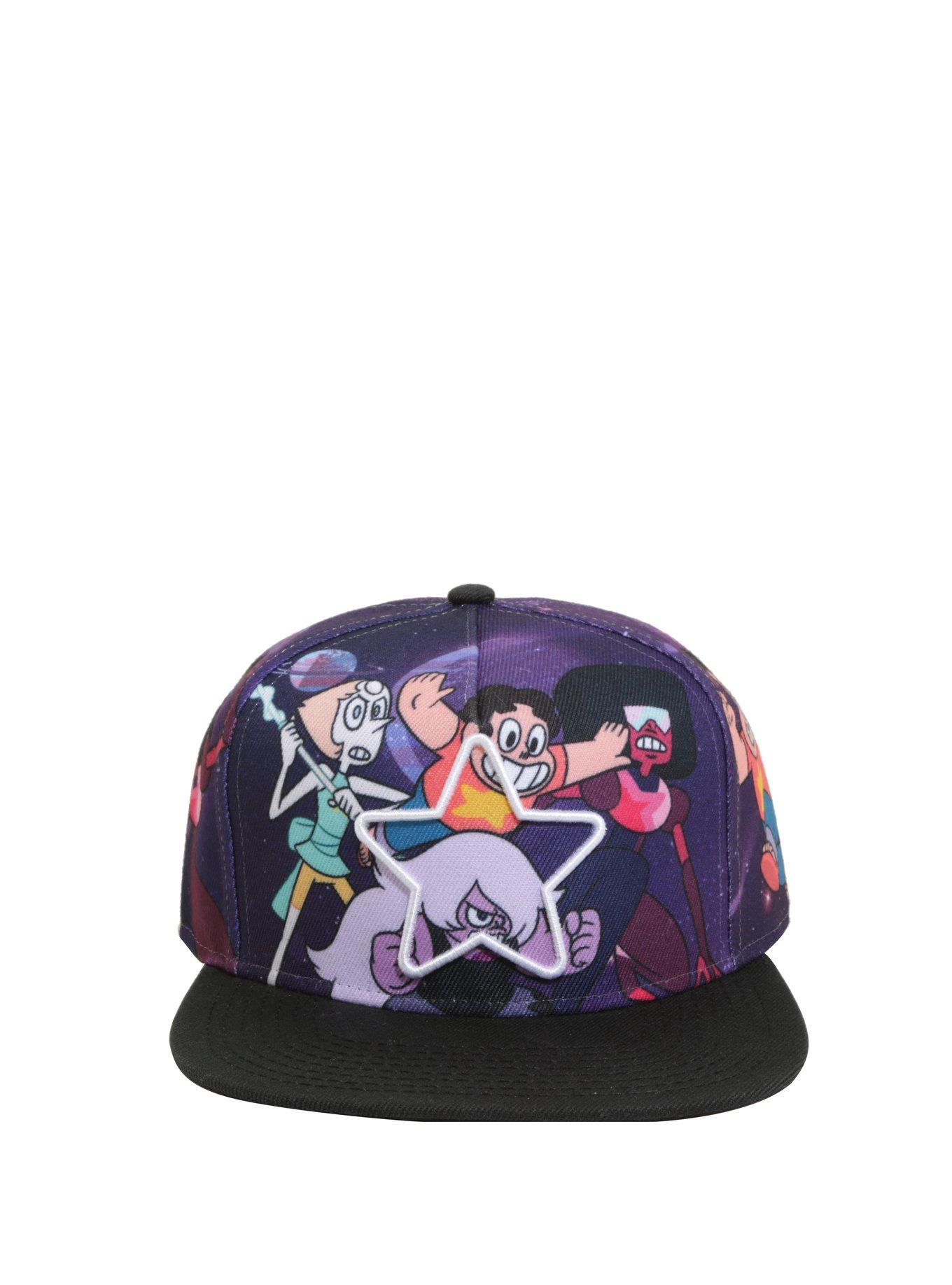 Steven Universe White Star Sublimated Crown Snapback Hat, , alternate