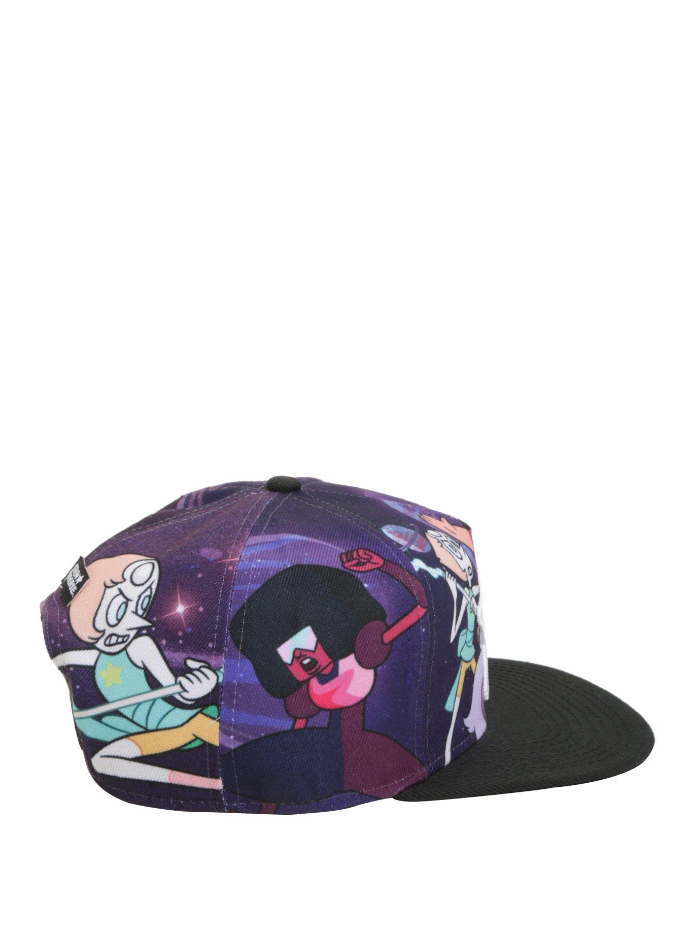 Steven Universe White Star Sublimated Crown Snapback Hat, , alternate