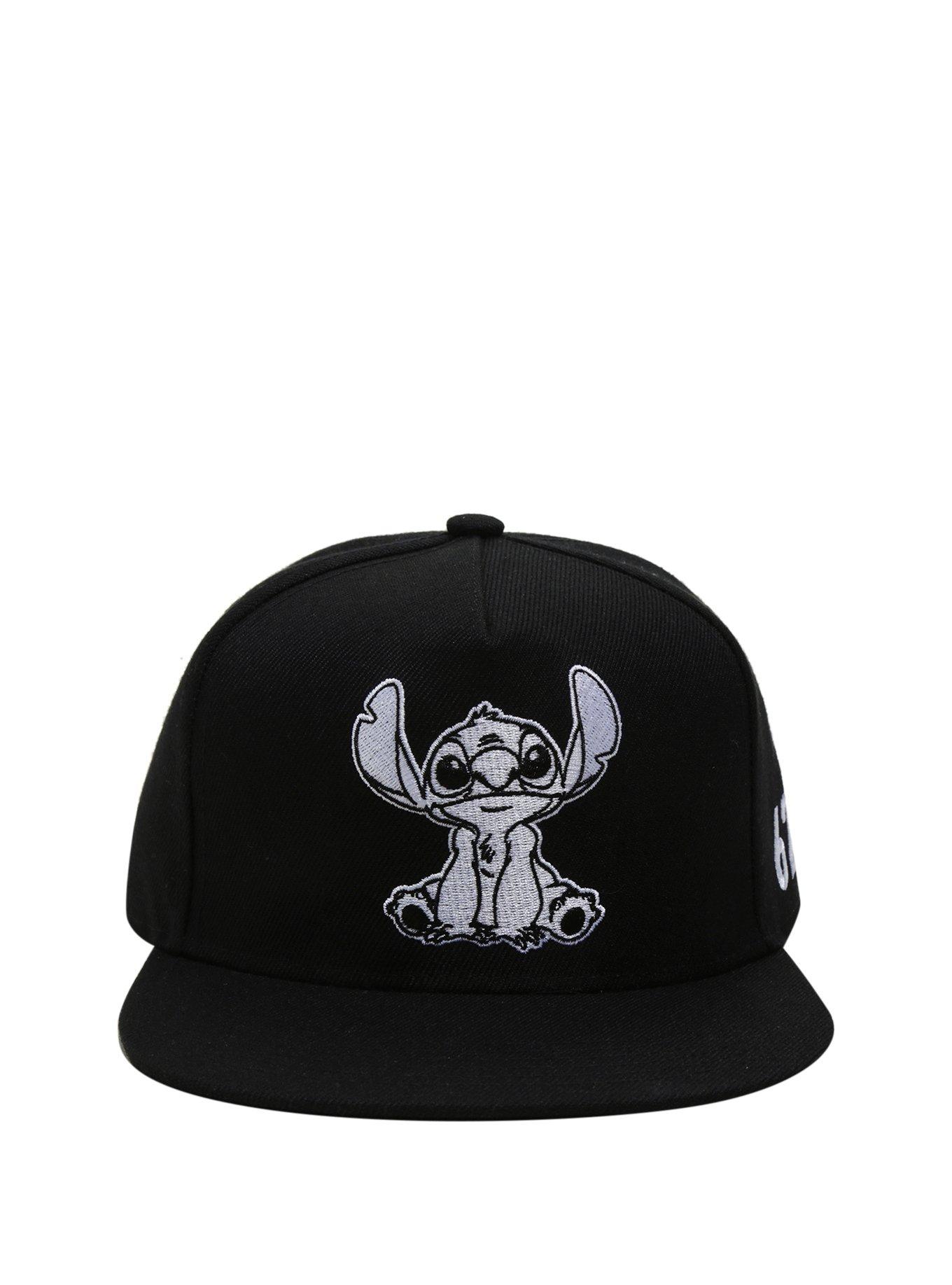 Disney Lilo & Stitch Black & White Snapback Hat, , alternate