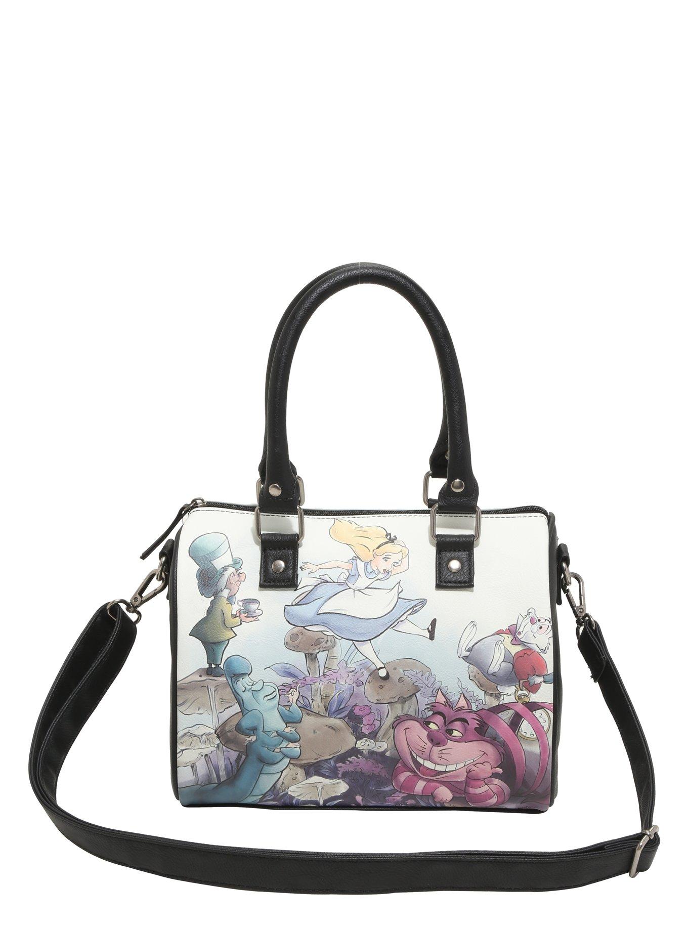 Loungefly Disney Alice In Wonderland Watercolor Scene Barrel Bag, , alternate