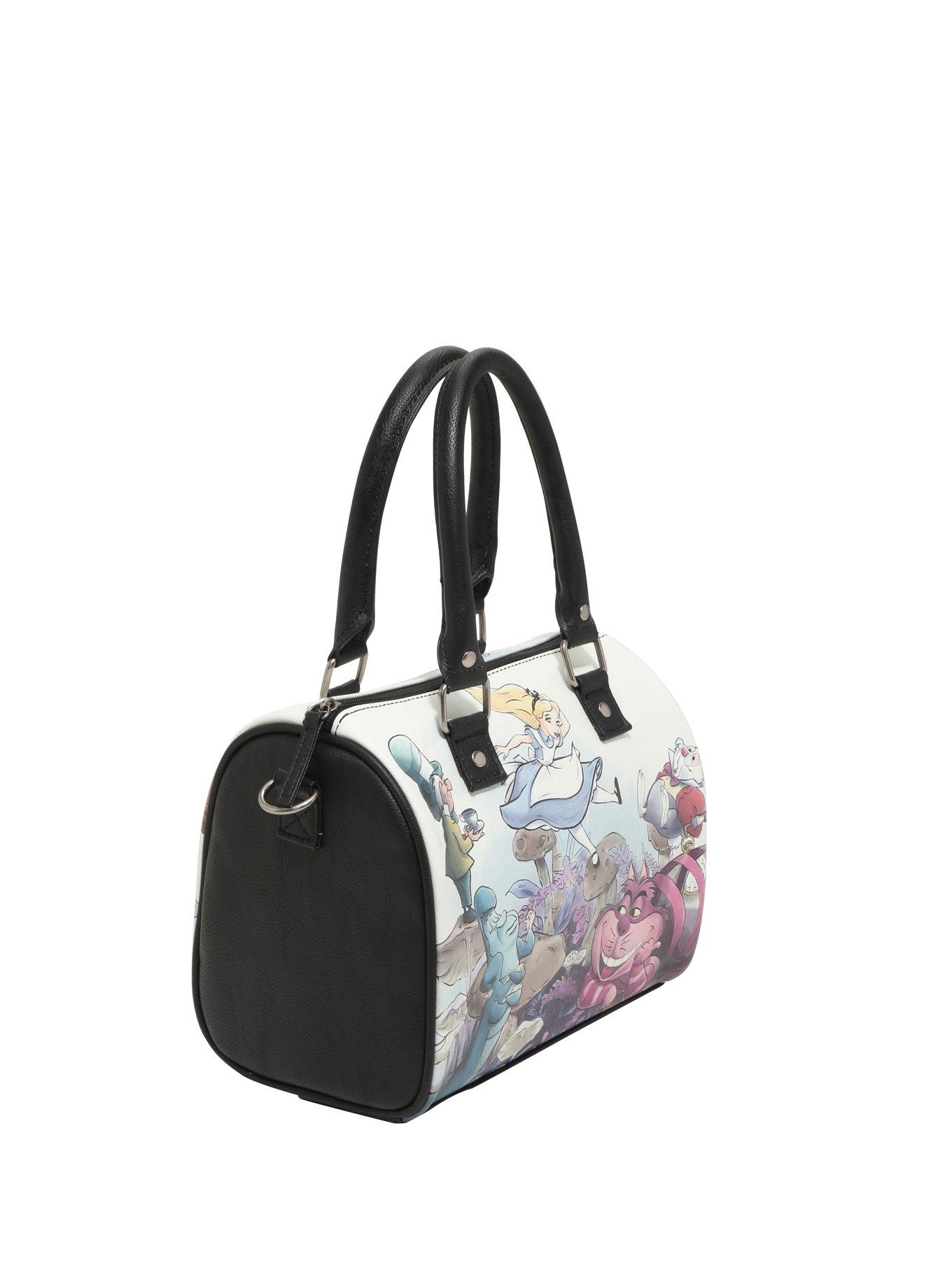 Loungefly Disney Alice In Wonderland Watercolor Scene Barrel Bag, , alternate