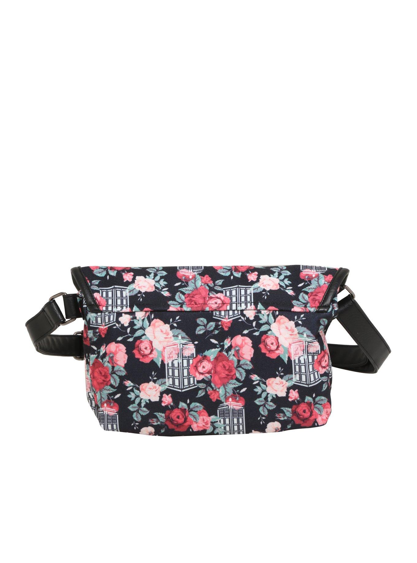 Doctor Who Floral Crossbody Bag, , alternate