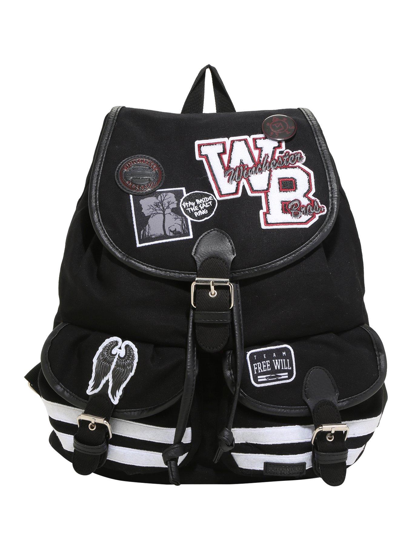 Supernatural Varsity Patch Slouch Backpack, , alternate