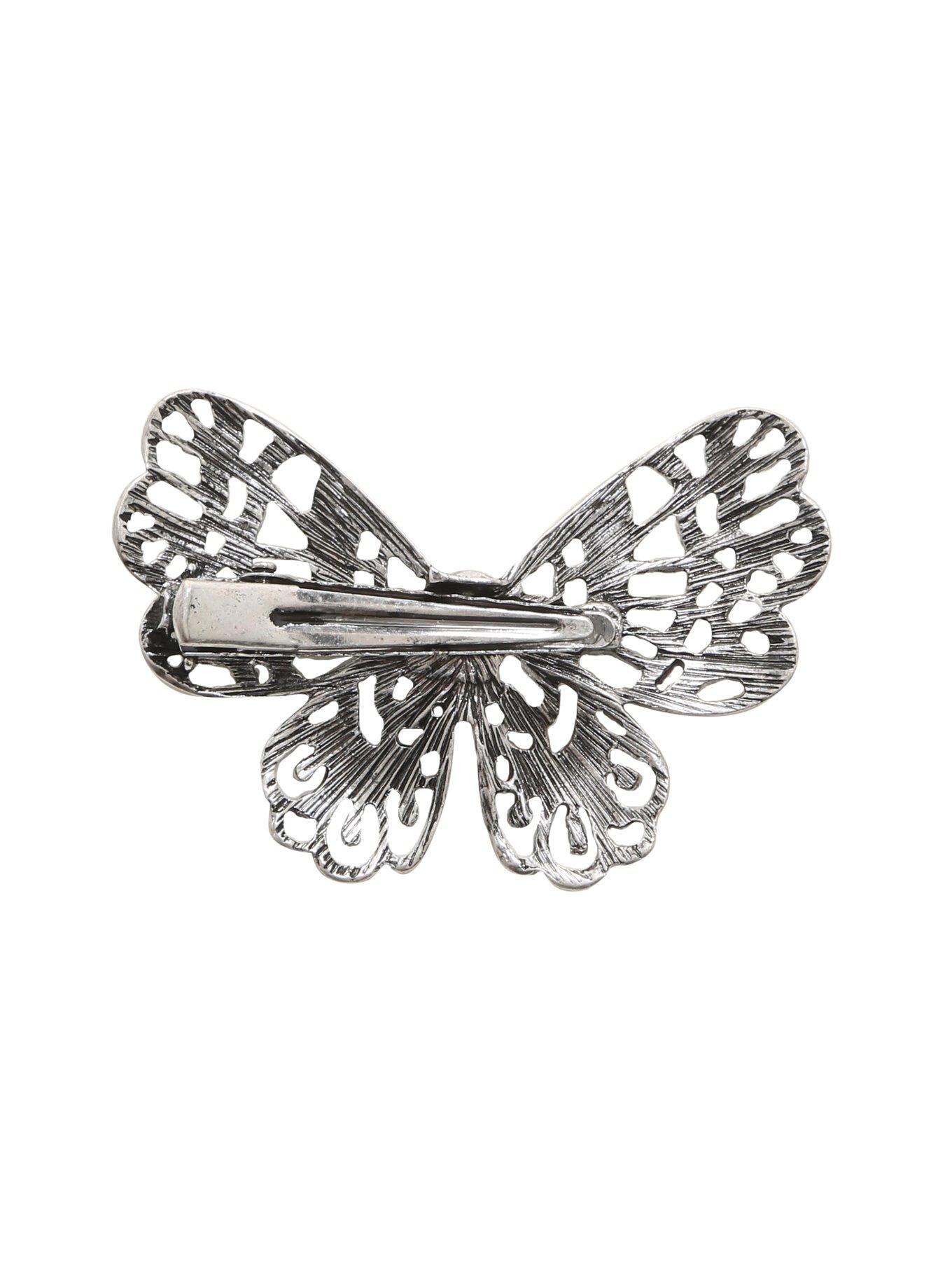 Blackheart Skullerfly Metal Hair Clip, , alternate