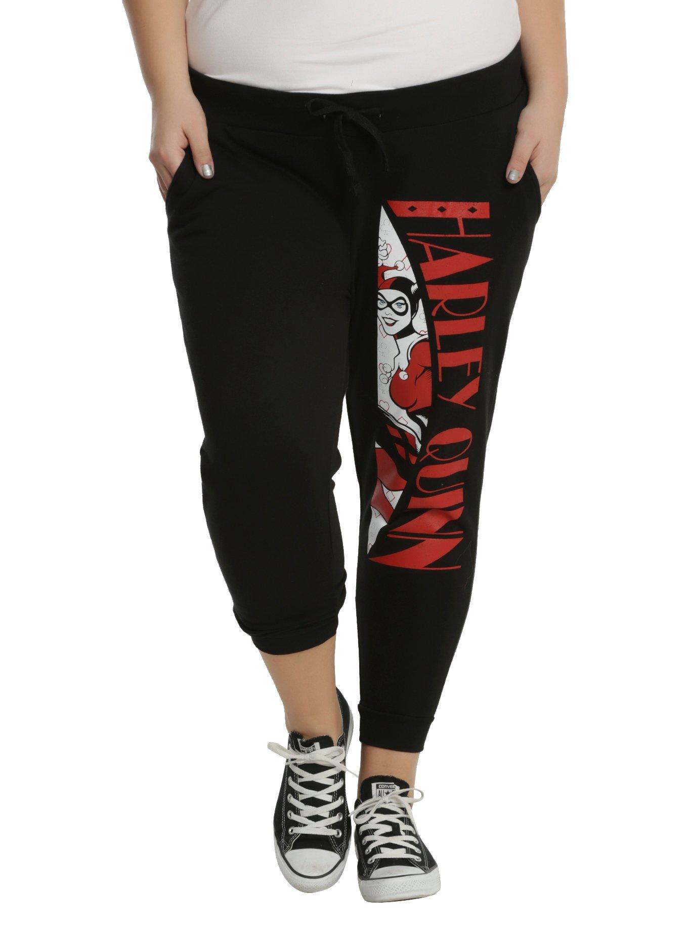 DC Comics Harley Quinn Girls Jogger Pants Plus Size, , alternate