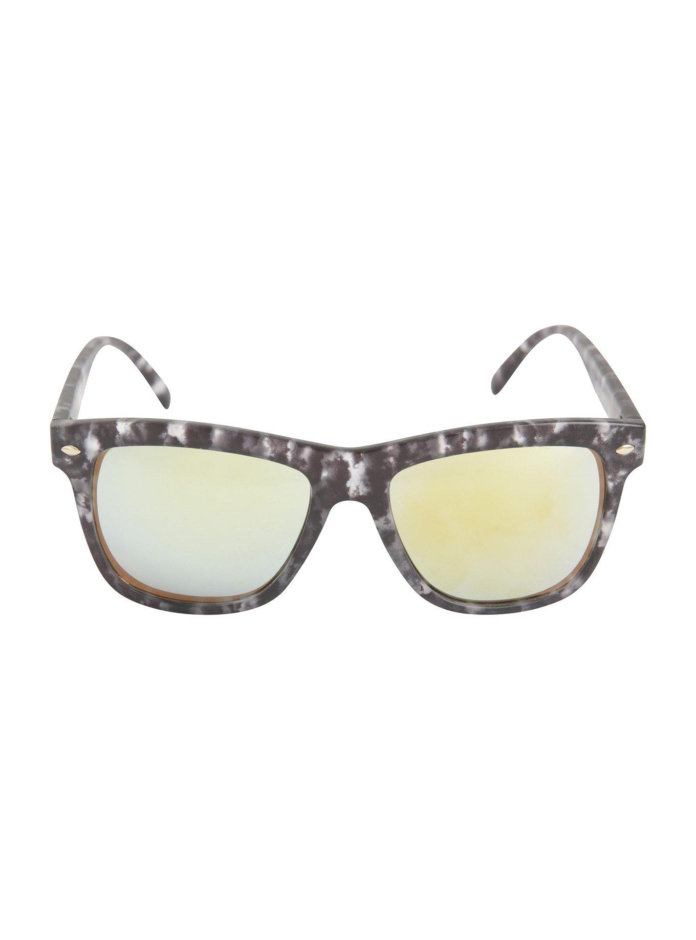 Translucent Smoke Mirror Retro Sunglasses, , alternate