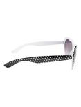 Black & White Polka Dot Heart Sunglasses, , alternate