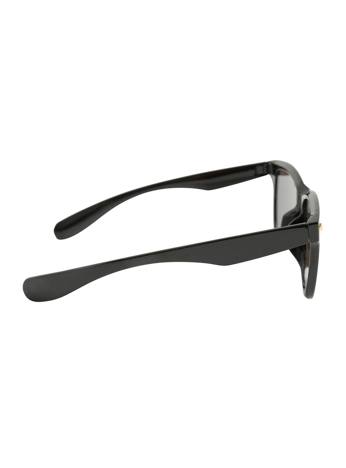 Black & Red Flat Revo Lens Sunglasses, , alternate