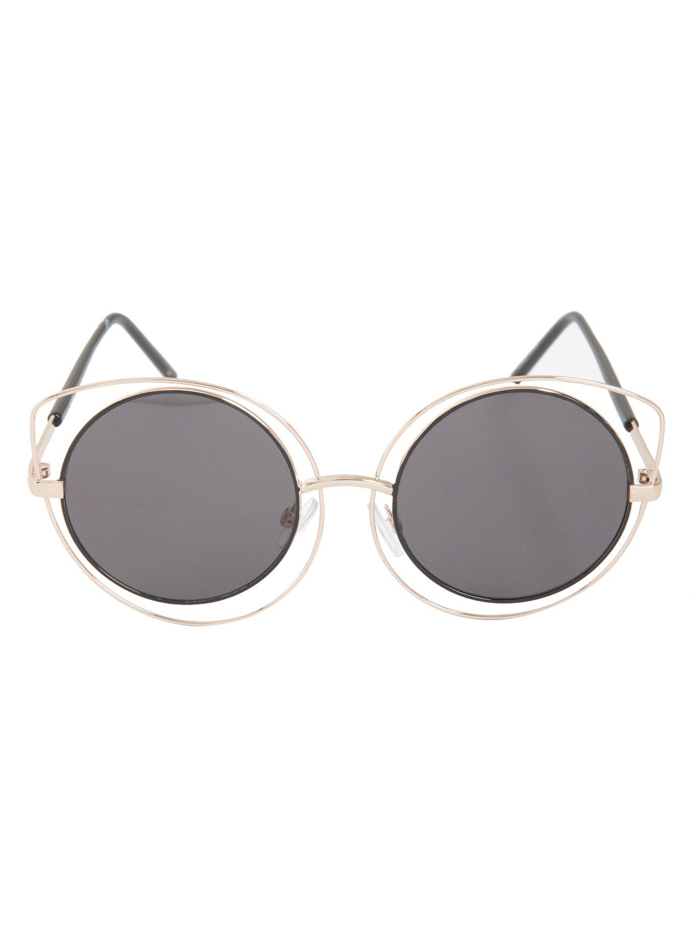Gold Halo Cat Eye Sunglasses, , alternate