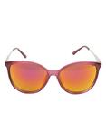 Magenta Translucent Round Sunglasses, , alternate