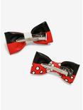 Disney Mickey Mouse & Minnie Mouse Faux Leather Hair Bows, , alternate