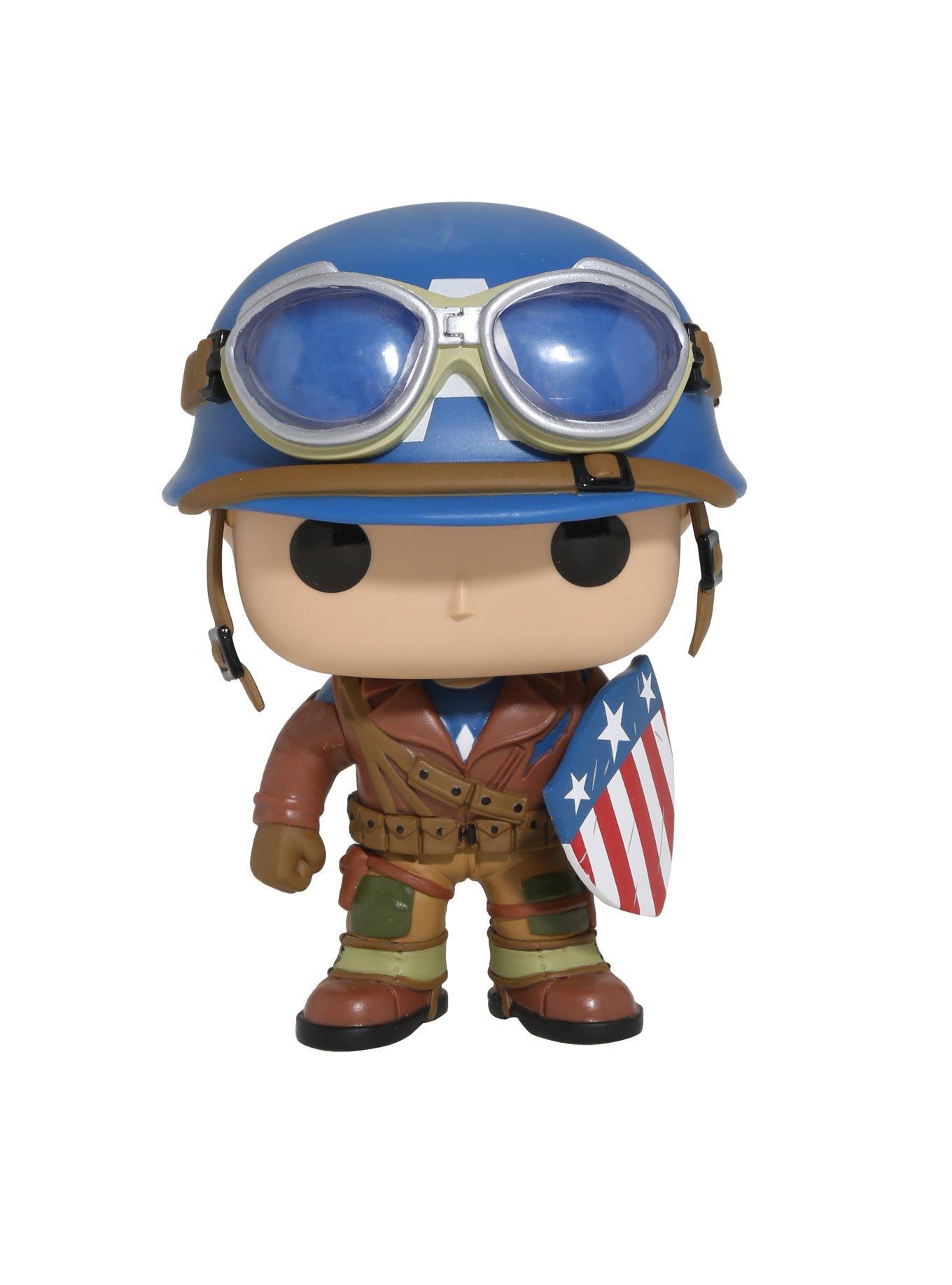 Funko Marvel Captain America: The First Avenger Pop! WWII Captain America Vinyl Bobble-Head 2017 Spring Convention Exclusive, , alternate