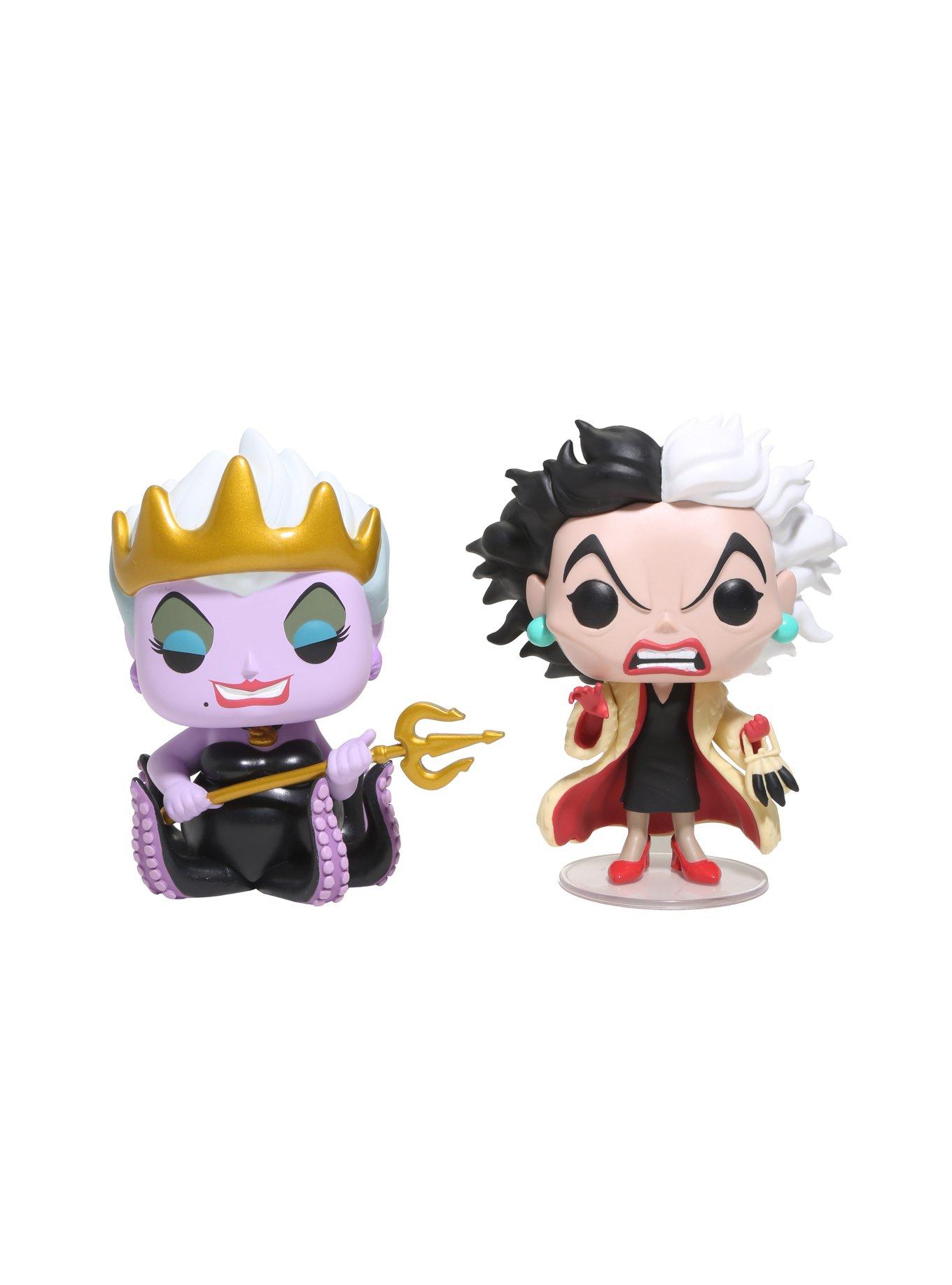 Funko Disney Villains Pop! Ursula With Cruella De Vil Vinyl Figure Set Hot Topic Exclusive, , alternate